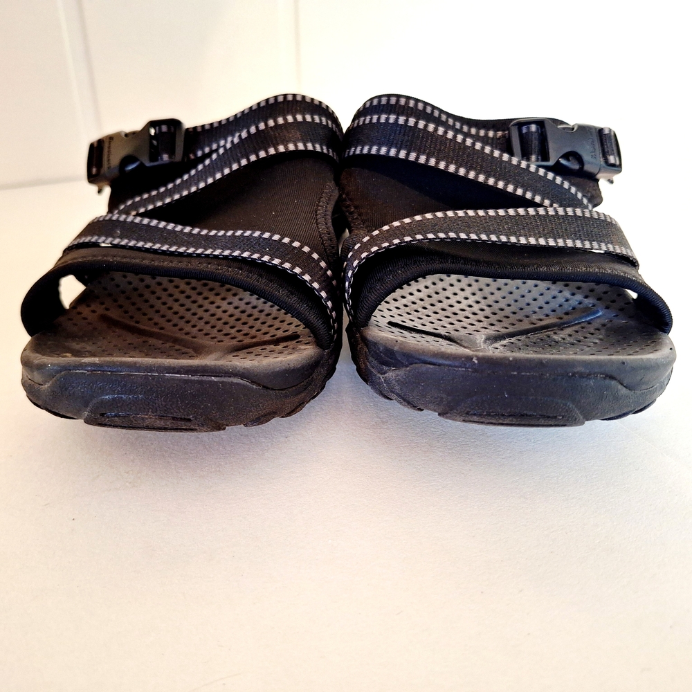 Skechers Reggae Navy Blue Slide On Sandal Arch Suppprt Very Good Conditon Sz 10 - Picture 2 of 8